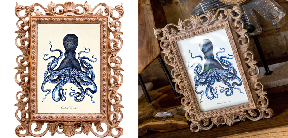 Постер Blue Octopus Poster Постер Blue Octopus Poster - Loft-Concept в Орле
