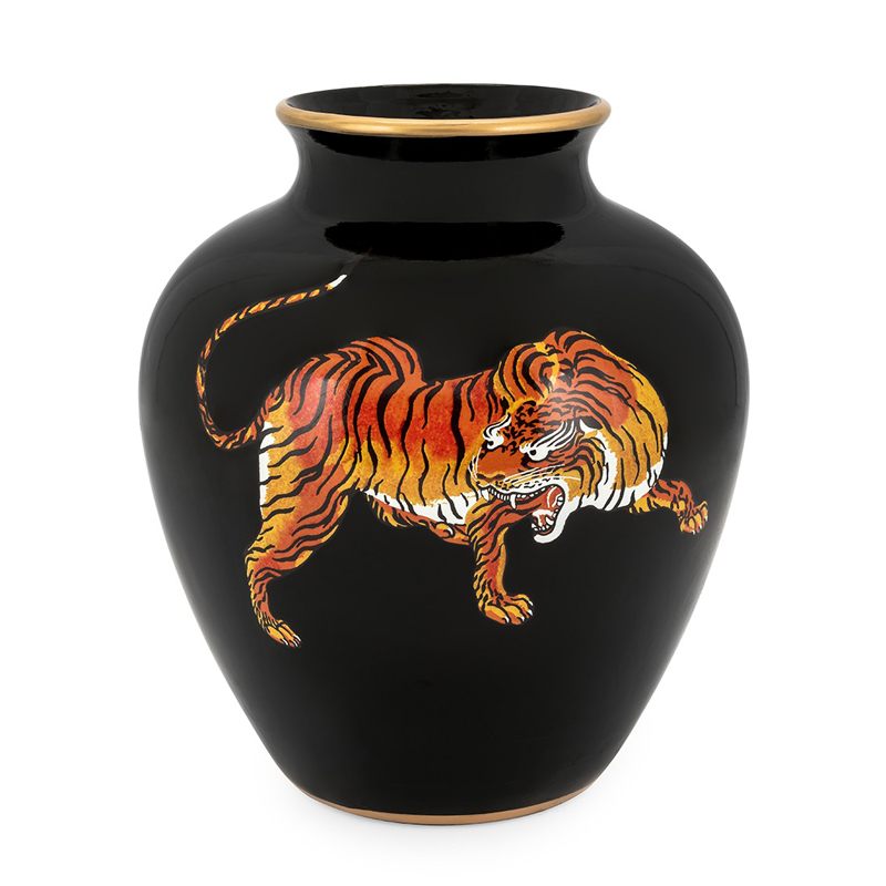 Ваза VASE TIGRE Черный Оранжевый Ваза VASE TIGRE Черный Оранжевый в Орле | Loft Concept