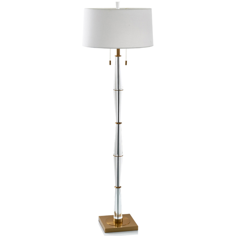 Торшер Transparent Atlant Floor Lamp Прозрачный Белый Латунь Торшер Transparent Atlant Floor Lamp Прозрачный Белый Латунь в Орле | Loft Concept