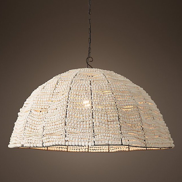 Люстра RH Clay Bead Dome Pendant White 40 Белый Люстра RH Clay Bead Dome Pendant White 40 Белый в Орле | Loft Concept