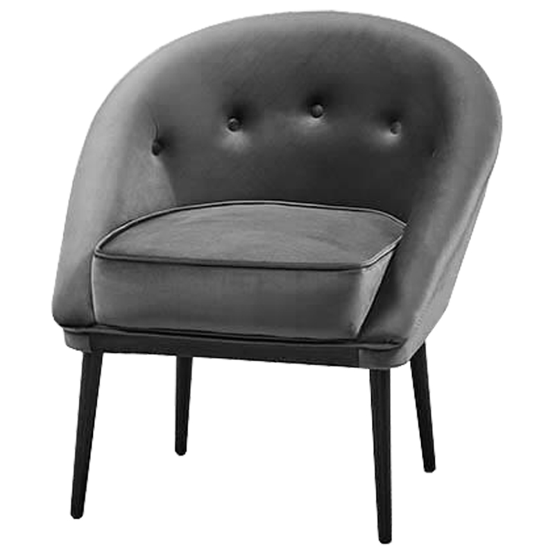 Кресло Gwyn Chair Gray Серый Черный Кресло Gwyn Chair Gray Серый Черный в Орле | Loft Concept