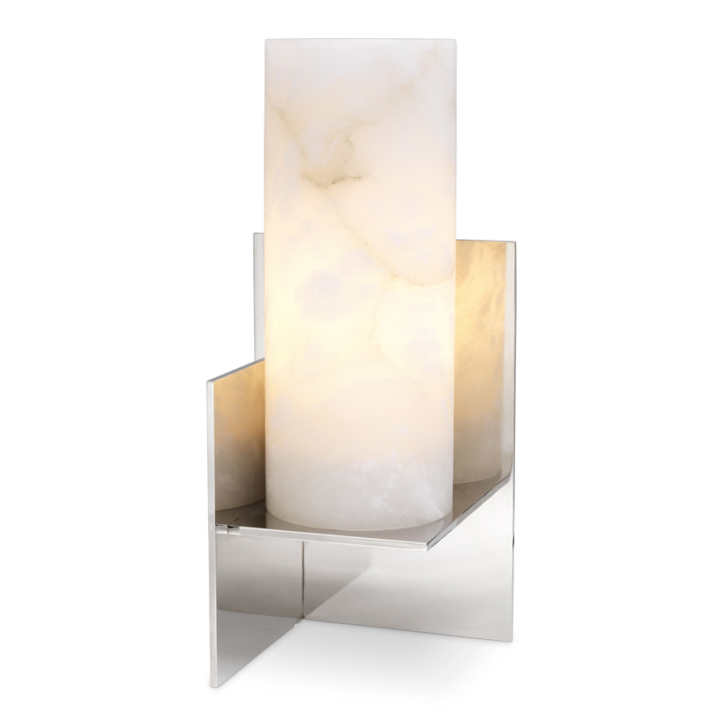 Настольная лампа Eichholtz Table Lamp Frisco Никель Белый Настольная лампа Eichholtz Table Lamp Frisco Никель Белый в Орле | Loft Concept