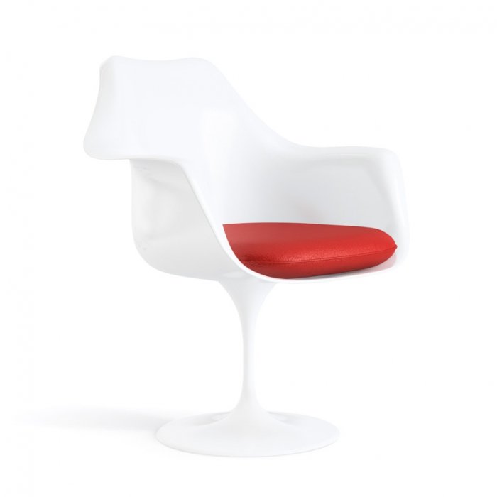 Стул Tulip Arm Chair Красный Белый Черный Стул Tulip Arm Chair Красный Белый Черный в Орле | Loft Concept