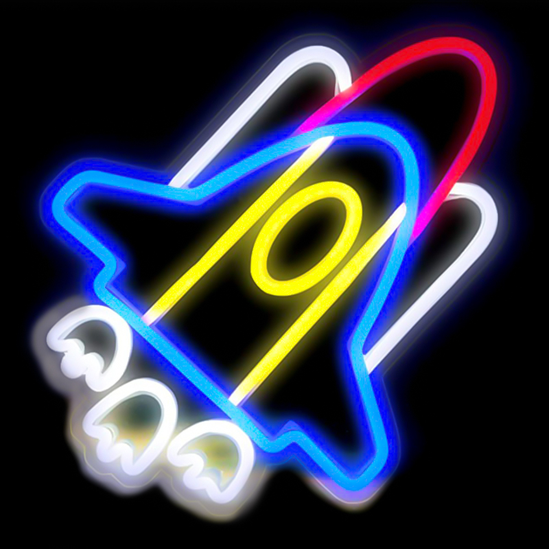 Неоновая настенная лампа Shuttle Neon Wall Lamp Мульти Синий Белый Красный Желтый Неоновая настенная лампа Shuttle Neon Wall Lamp Мульти Синий Белый Красный Желтый в Орле | Loft Concept