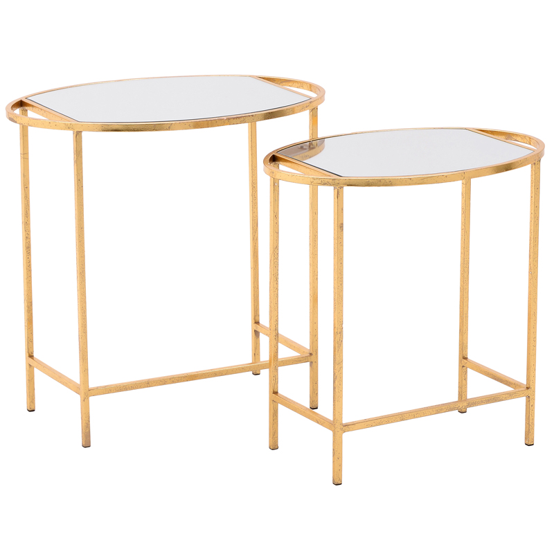 Комплект приставных столов Neria Table Винтажное Светлое Золото Комплект приставных столов Neria Table Винтажное Светлое Золото в Орле | Loft Concept
