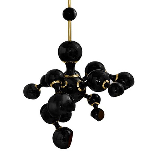 Люстра Atomic Suspension black Delightfull Золотой Черный Люстра Atomic Suspension black Delightfull Золотой Черный в Орле | Loft Concept