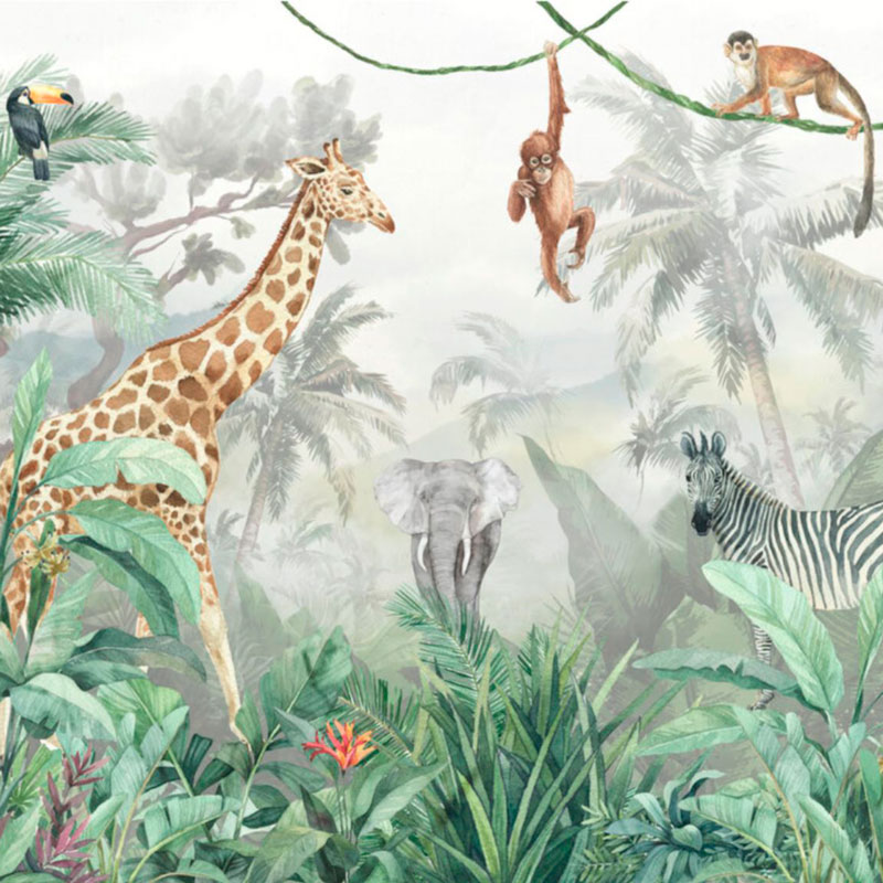 Обои ручная роспись Jungle Friends II  в Орле | Loft Concept 
