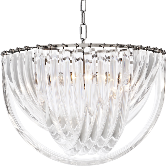 Люстра Chandelier Murano Clear 50 Прозрачный (Transparent) Никель Люстра Chandelier Murano Clear 50 Прозрачный (Transparent) Никель в Орле | Loft Concept