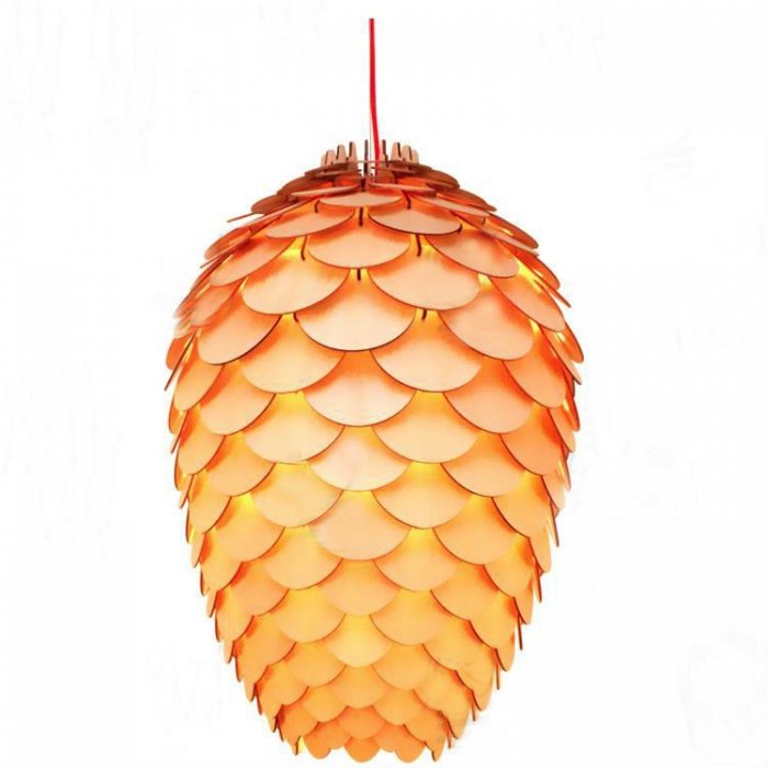 Люстра Pinecone Wooden King Черный Белый Береза Люстра Pinecone Wooden King Черный Белый Береза в Орле | Loft Concept