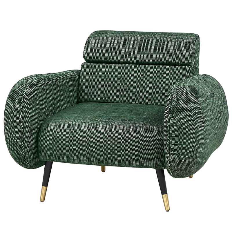 Кресло Hebert Armchair Green Зеленый Черный Латунь Кресло Hebert Armchair Green Зеленый Черный Латунь в Орле | Loft Concept