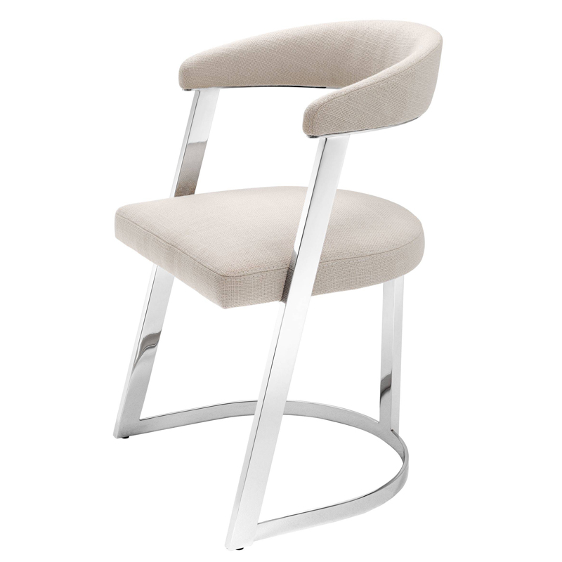 Стул Eichholtz Dining Chair Dexter Nickel Бежевый Никель Стул Eichholtz Dining Chair Dexter Nickel Бежевый Никель в Орле | Loft Concept