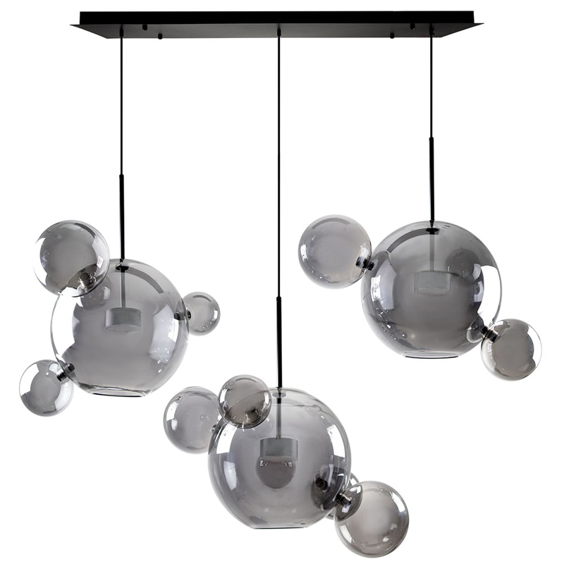 Люстра Giopato & Coombes Linear Chandelier Bubble smoky Дымчатый (Smoke) Люстра Giopato & Coombes Linear Chandelier Bubble smoky Дымчатый (Smoke) в Орле | Loft Concept