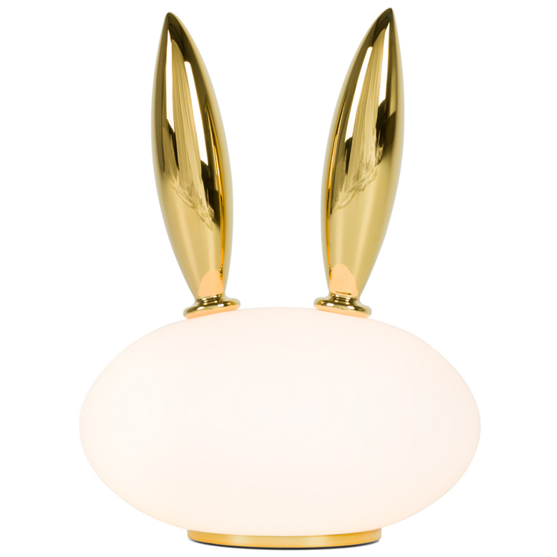 Настольная лампа Moooi Pet Light PURR кролик Белое матовое стекло Глянцевое золото Настольная лампа Moooi Pet Light PURR кролик Белое матовое стекло Глянцевое золото в Орле | Loft Concept
