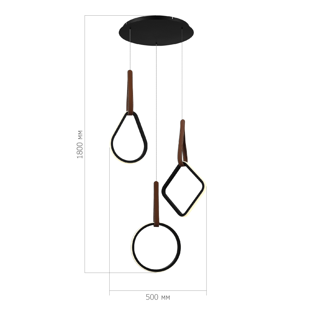 Подвесной светильник с геометрическими источниками света Geometric Architecture of Light в Орле