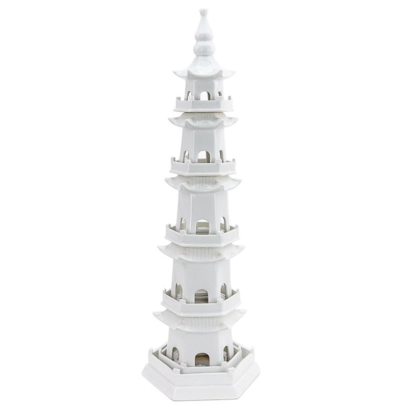 Статуэтка Ceramic Pagoda white Белый Статуэтка Ceramic Pagoda white Белый в Орле | Loft Concept