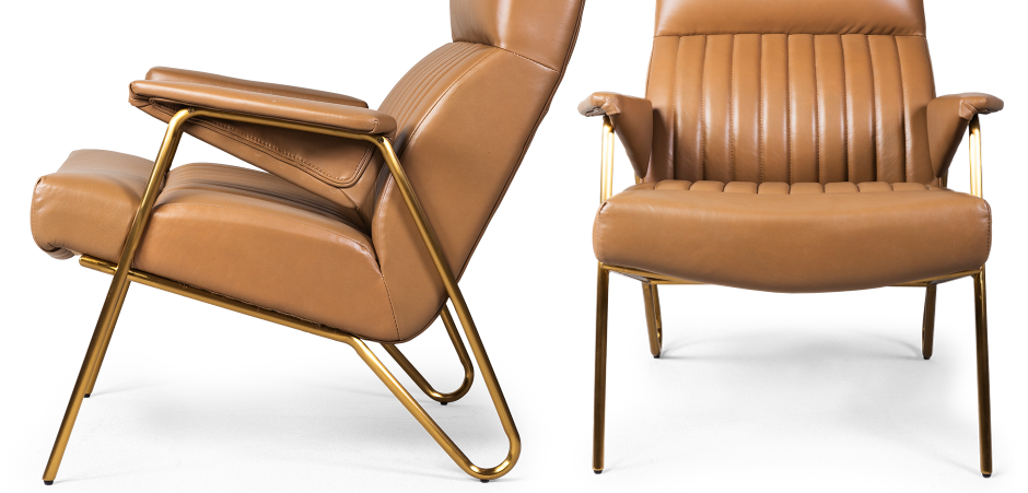 Кресло Solonar light brown leather Кресло Solonar light brown leather - Loft-Concept в Орле