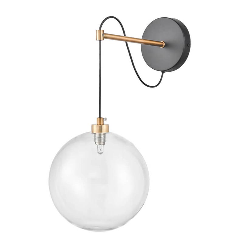 Бра Hanging Ball Sconce Золотой Прозрачный Черный Бра Hanging Ball Sconce Золотой Прозрачный Черный в Орле | Loft Concept
