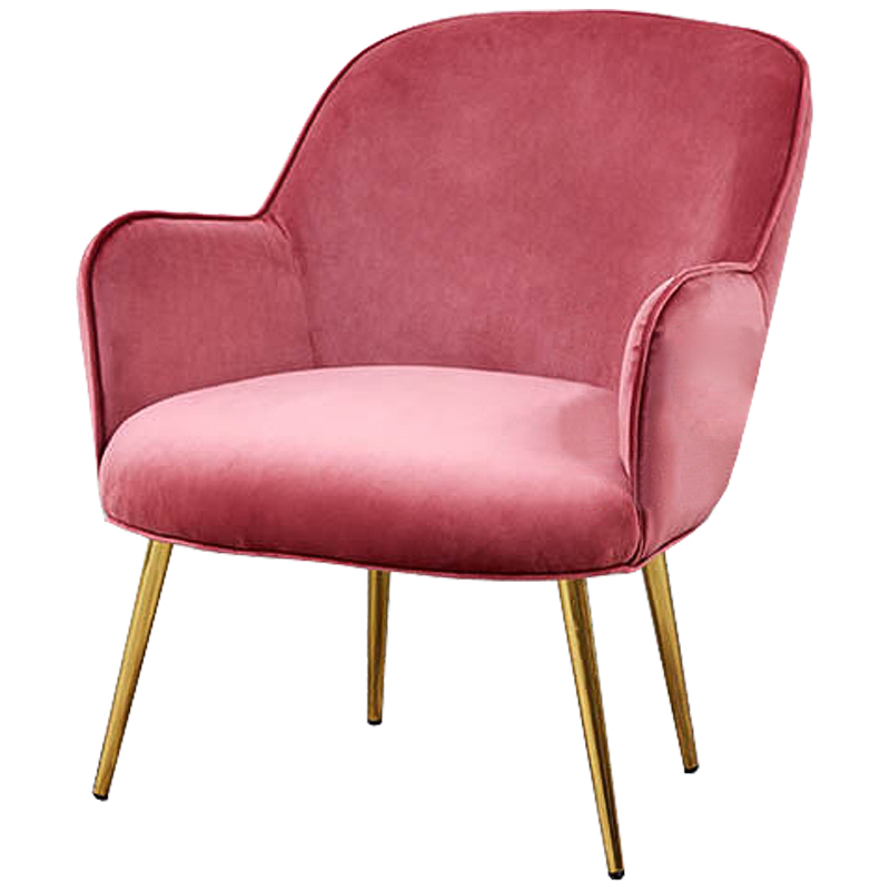 Кресло Waldeck Chair Pink Розовый (Rose) Глянцевое золото Кресло Waldeck Chair Pink Розовый (Rose) Глянцевое золото в Орле | Loft Concept