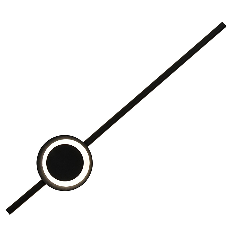 Бра черного цвета Clockhand 62 см Черный Белый Бра черного цвета Clockhand 62 см Черный Белый в Орле | Loft Concept