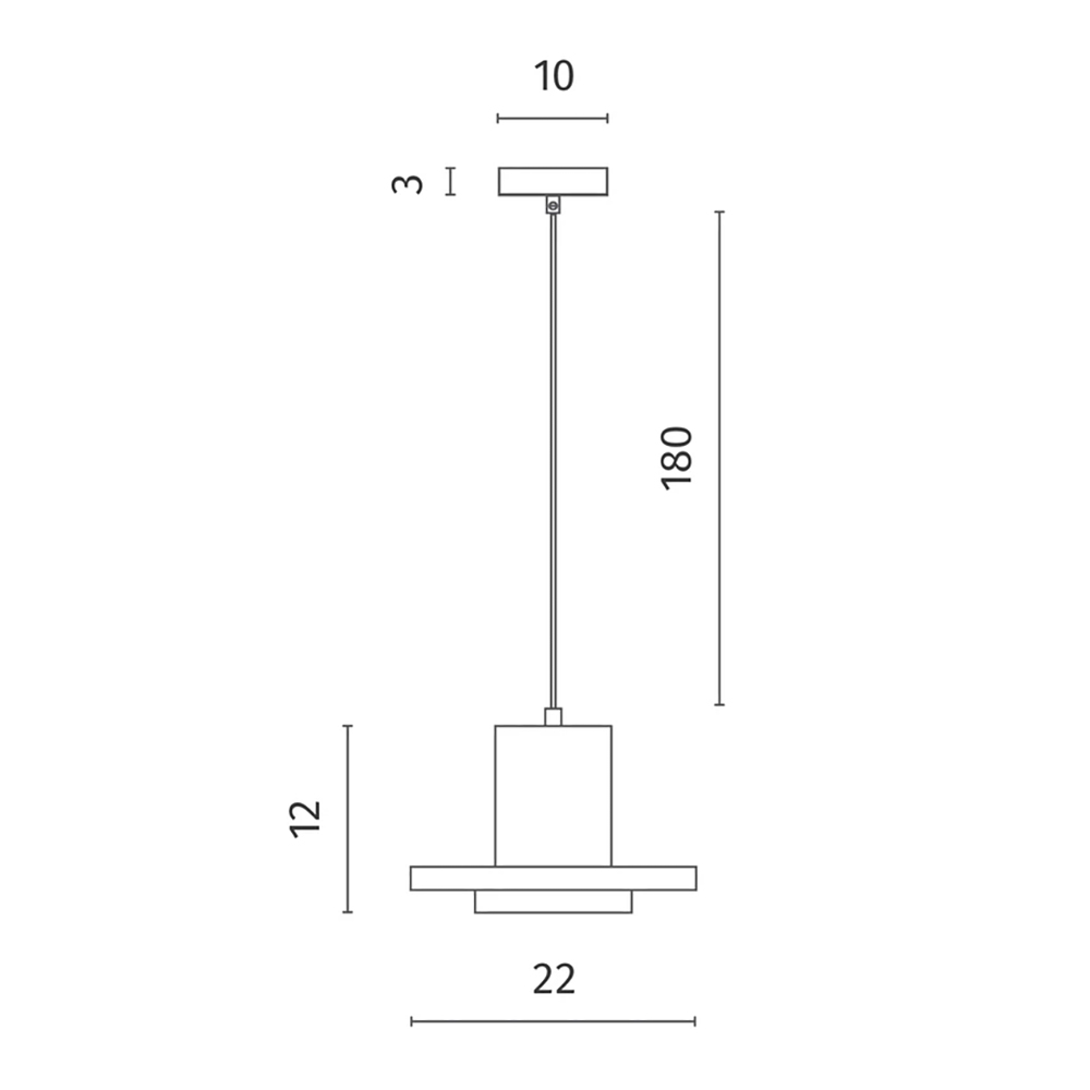 Подвесной светильник Douro Light черный бетон в Орле