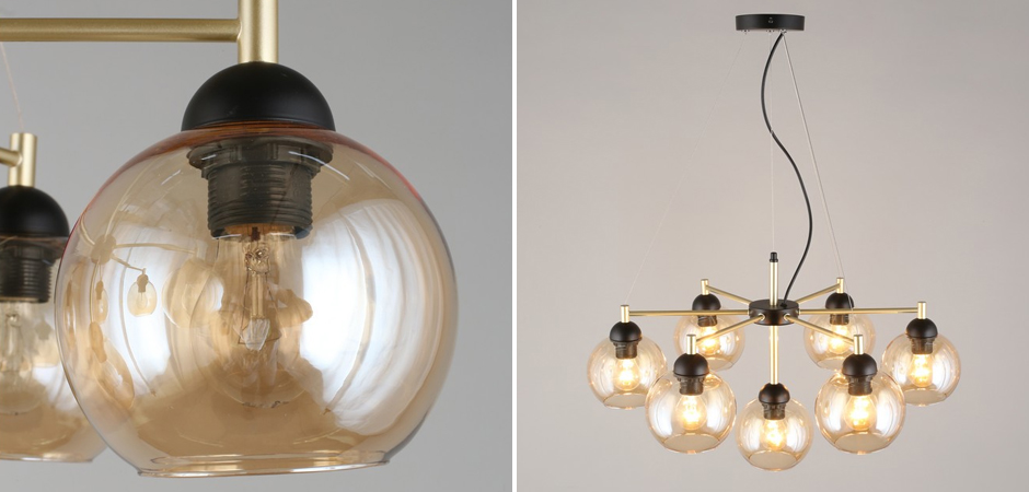 Люстра Smoky Sphere с Дымчатым стеклом Люстра Smoky Sphere с Дымчатым стеклом - Loft-Concept в Орле
