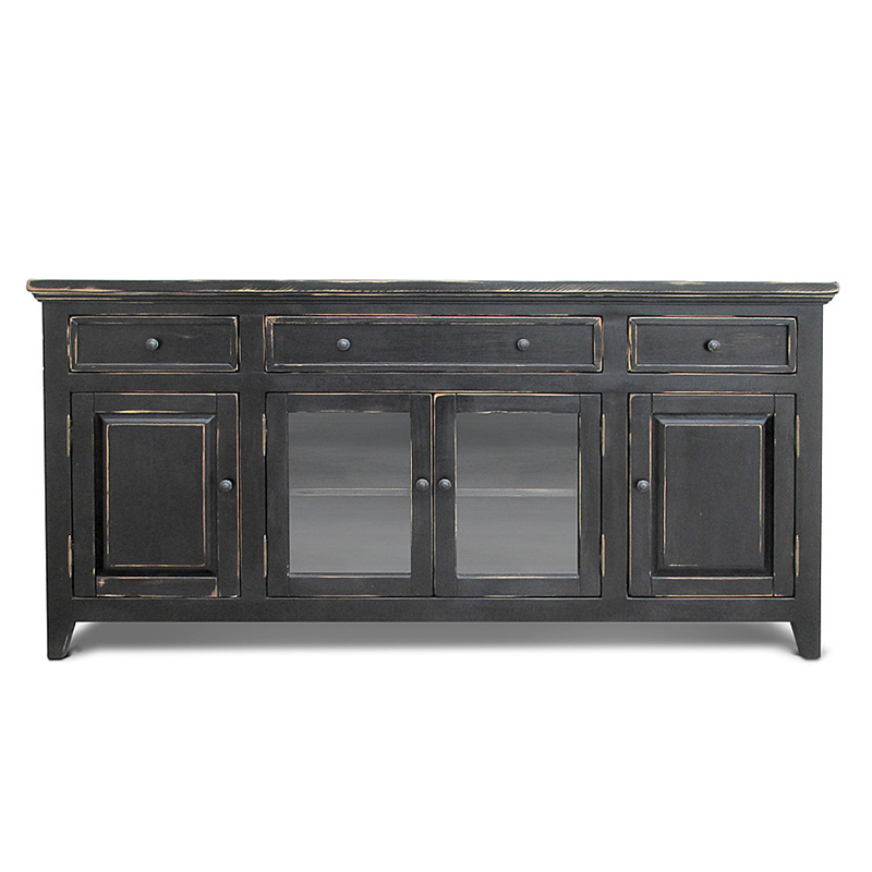Комод длинный в стиле прованс Geronimo Provence HARMONIE Weathered Charcoal long Винтажный черный Комод длинный в стиле прованс Geronimo Provence HARMONIE Weathered Charcoal long Винтажный черный в Орле | Loft Concept