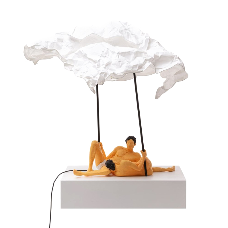 Настольная лампа Seletti Lea & Toni Желтый Белый Настольная лампа Seletti Lea & Toni Желтый Белый в Орле | Loft Concept