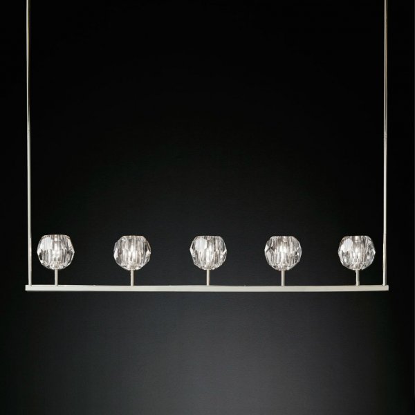 Люстра RH Boule De Cristal Linear Chandelier 5 Прозрачный Люстра RH Boule De Cristal Linear Chandelier 5 Прозрачный в Орле | Loft Concept