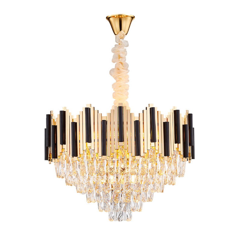 Люстра Хрустальная Lanse Crystal Chandelier Золотой Черный Прозрачное Стекло Люстра Хрустальная Lanse Crystal Chandelier Золотой Черный Прозрачное Стекло в Орле | Loft Concept
