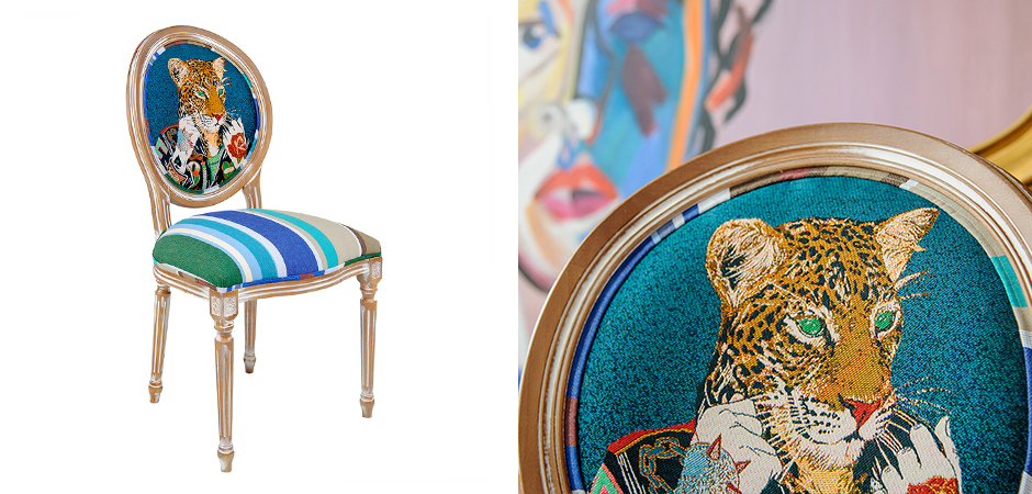 Стул Crazy Leopard Blue Стул Crazy Leopard Blue - Loft-Concept в Орле