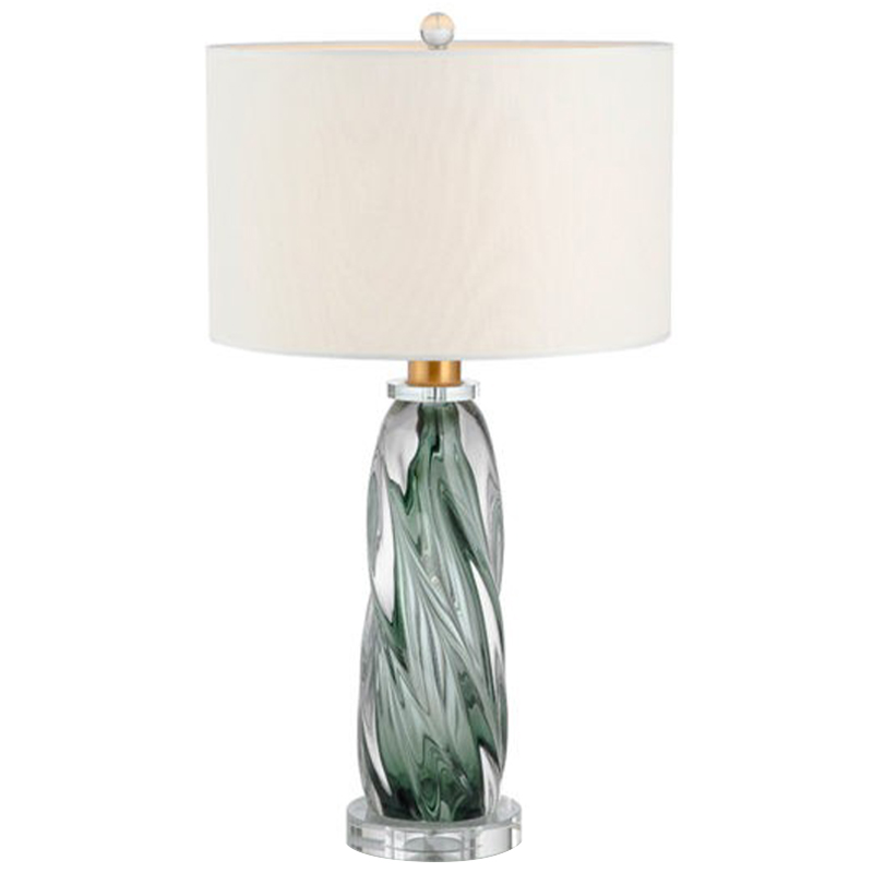 Настольная лампа Cecil Table Lamp Белый Прозрачное Стекло Зеленый шалфей Настольная лампа Cecil Table Lamp Белый Прозрачное Стекло Зеленый шалфей в Орле | Loft Concept