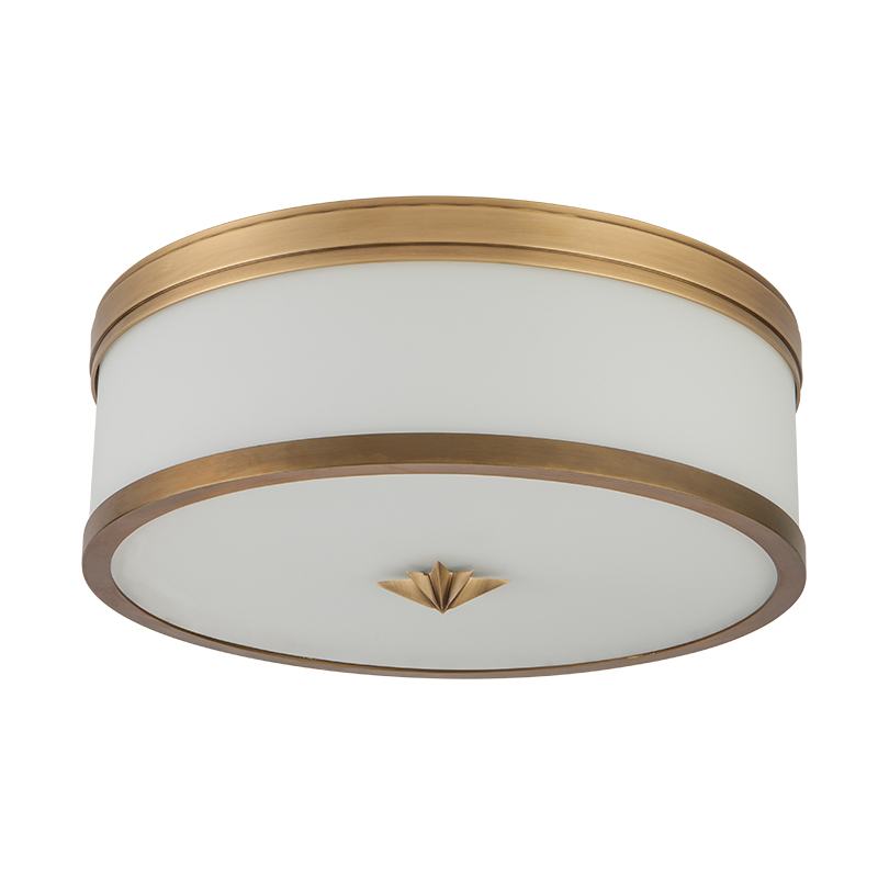 Потолочный светильник Imher Ceiling Lamp Латунь Белое матовое стекло Потолочный светильник Imher Ceiling Lamp Латунь Белое матовое стекло в Орле | Loft Concept