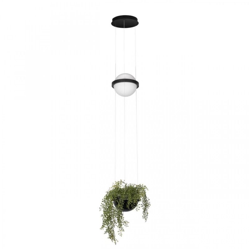 Подвесной светильник c чашей для живых растений Palma by Vibia Черный Белый Подвесной светильник c чашей для живых растений Palma by Vibia Черный Белый в Орле | Loft Concept