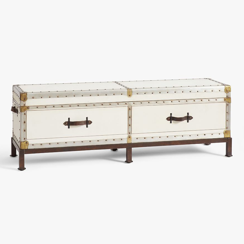 Сундук Vintage Chests Long Белый Коричневый Сундук Vintage Chests Long Белый Коричневый в Орле | Loft Concept