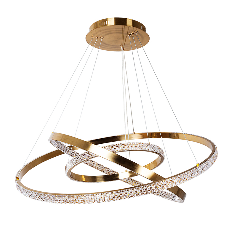 Люстра дизайнерская Gold Rings of Venus Золотой Люстра дизайнерская Gold Rings of Venus Золотой в Орле | Loft Concept