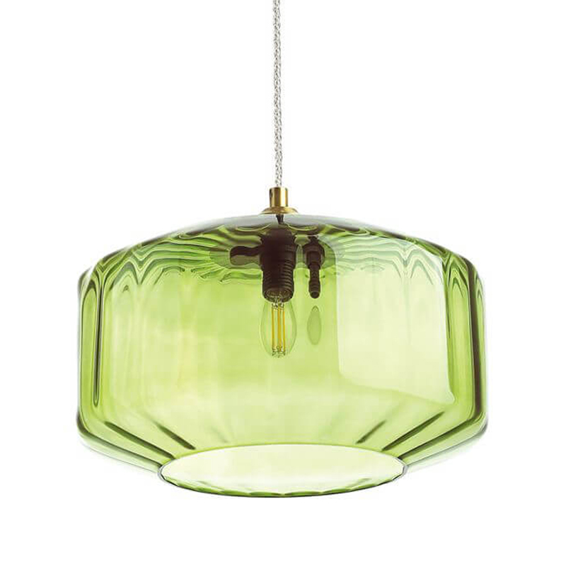 Подвесной светильник Multicolored Glass Green Зеленый Бронза Подвесной светильник Multicolored Glass Green Зеленый Бронза в Орле | Loft Concept
