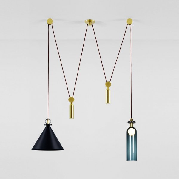 Подвесной светильник Shape up Double Pendant Black Черный Подвесной светильник Shape up Double Pendant Black Черный в Орле | Loft Concept