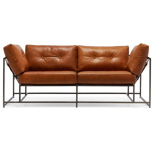 Двухместный диван Two Seat Encounter Leather Sofa Коричневый винтаж Двухместный диван Two Seat Encounter Leather Sofa Коричневый винтаж в Орле | Loft Concept