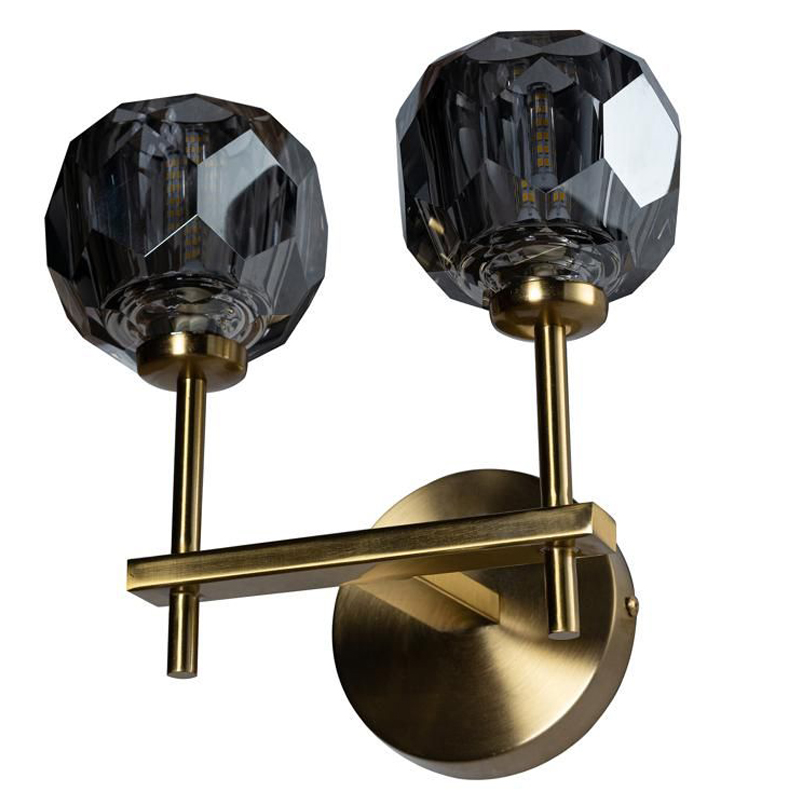 Бра RH Boule de Cristal Double Sconce smoky Латунь Дымчатый (Smoke) Бра RH Boule de Cristal Double Sconce smoky Латунь Дымчатый (Smoke) в Орле | Loft Concept