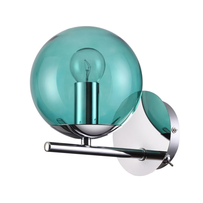 Бра Bolle Hanging Lamp Blue Хром Бирюзовый Бра Bolle Hanging Lamp Blue Хром Бирюзовый в Орле | Loft Concept