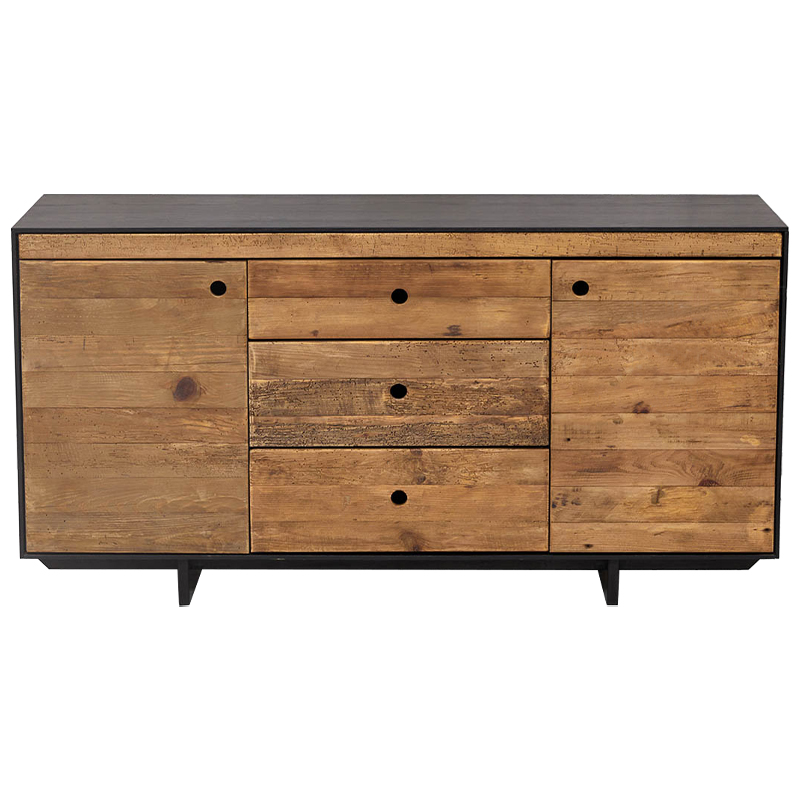 Комод деревянный с 2-мя дверцами и 3-мя ящиками Russell Chest of Drawers Коричневый Древесина Комод деревянный с 2-мя дверцами и 3-мя ящиками Russell Chest of Drawers Коричневый Древесина в Орле | Loft Concept