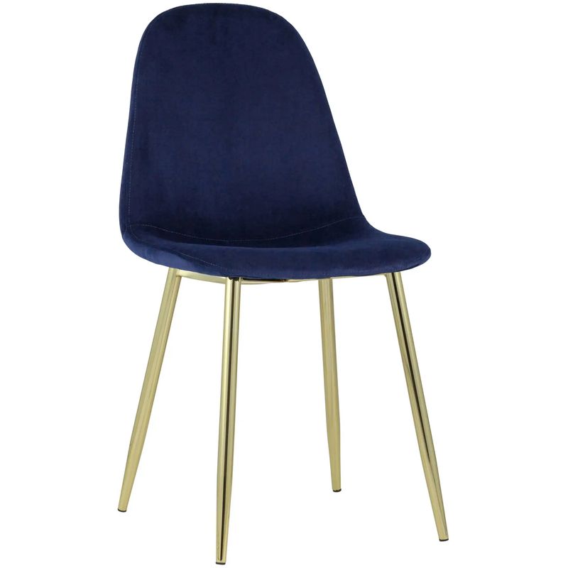 Стул Archie Chair Темно-Синий Велюр Золотые ножки Темно-синий Золотой Стул Archie Chair Темно-Синий Велюр Золотые ножки Темно-синий Золотой в Орле | Loft Concept