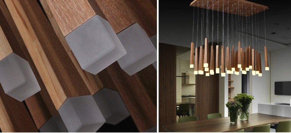 Люстра Wooden Glowworm Square Люстра Wooden Glowworm Square - Loft-Concept в Орле