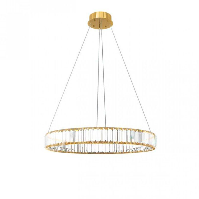 Люстра Crystal Ring Gold диаметр 60 Золотой Прозрачное Стекло в Орле | Loft Concept 