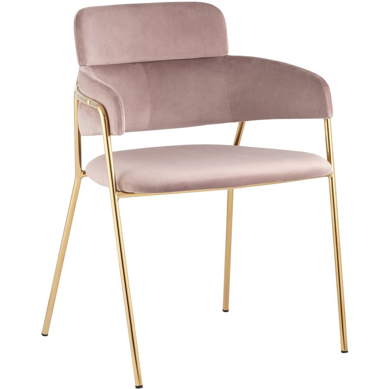 Polina chair Пепельно-Розовый Велюр Розовый пастельный Золотой Polina chair Пепельно-Розовый Велюр Розовый пастельный Золотой в Орле | Loft Concept