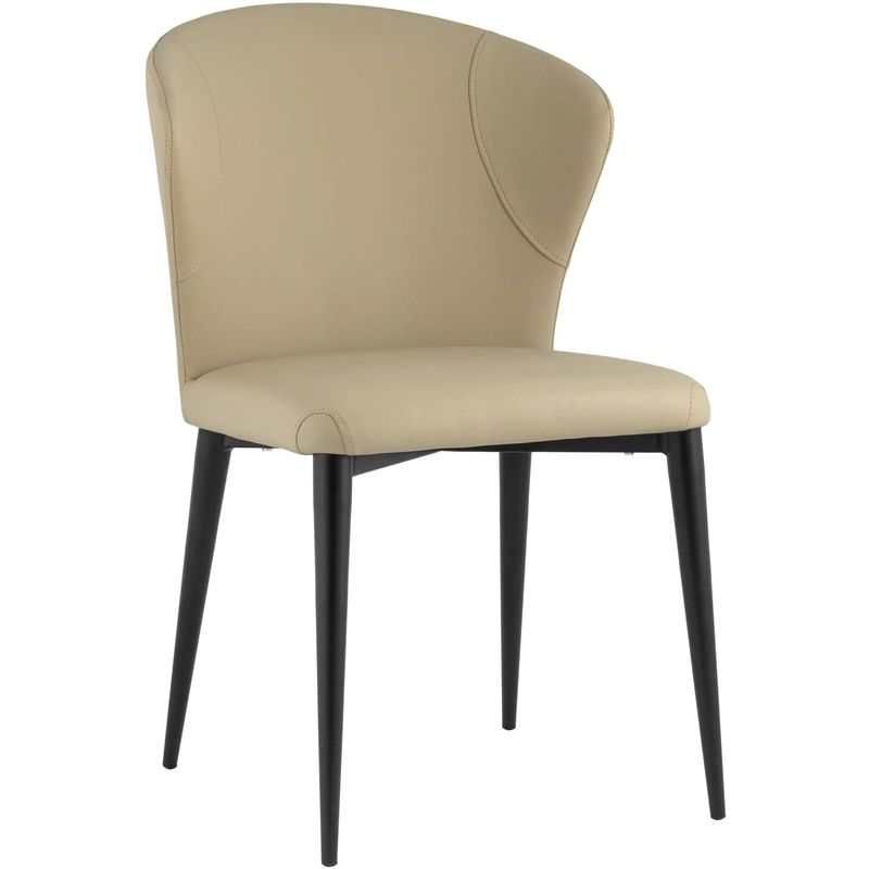 Стул Enigma Chair Бежевая Экокожа Бежевый Черный Стул Enigma Chair Бежевая Экокожа Бежевый Черный в Орле | Loft Concept