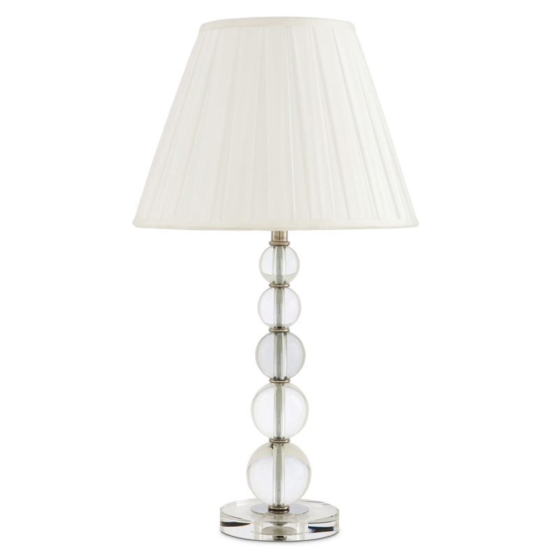 Настольная лампа Eichholtz Table Lamp Aubaine Прозрачный Белый Никель Настольная лампа Eichholtz Table Lamp Aubaine Прозрачный Белый Никель в Орле | Loft Concept