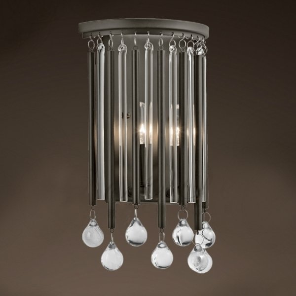 Бра Midlight Verona Crystal Chandelier Черный Прозрачный Бра Midlight Verona Crystal Chandelier Черный Прозрачный в Орле | Loft Concept