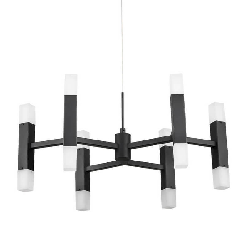 Люстра Rigor & Conciseness Lighting Angular Plafond Black Белый Черный Люстра Rigor & Conciseness Lighting Angular Plafond Black Белый Черный в Орле | Loft Concept