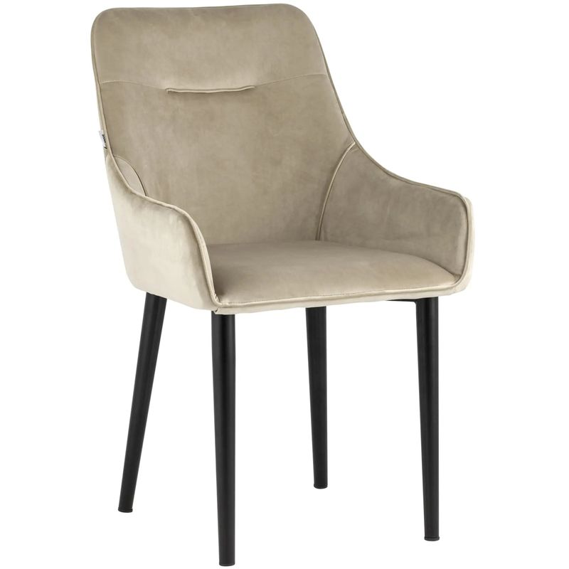 Стул Joan Chair Бежевый Велюр Бежевый Черный Стул Joan Chair Бежевый Велюр Бежевый Черный в Орле | Loft Concept